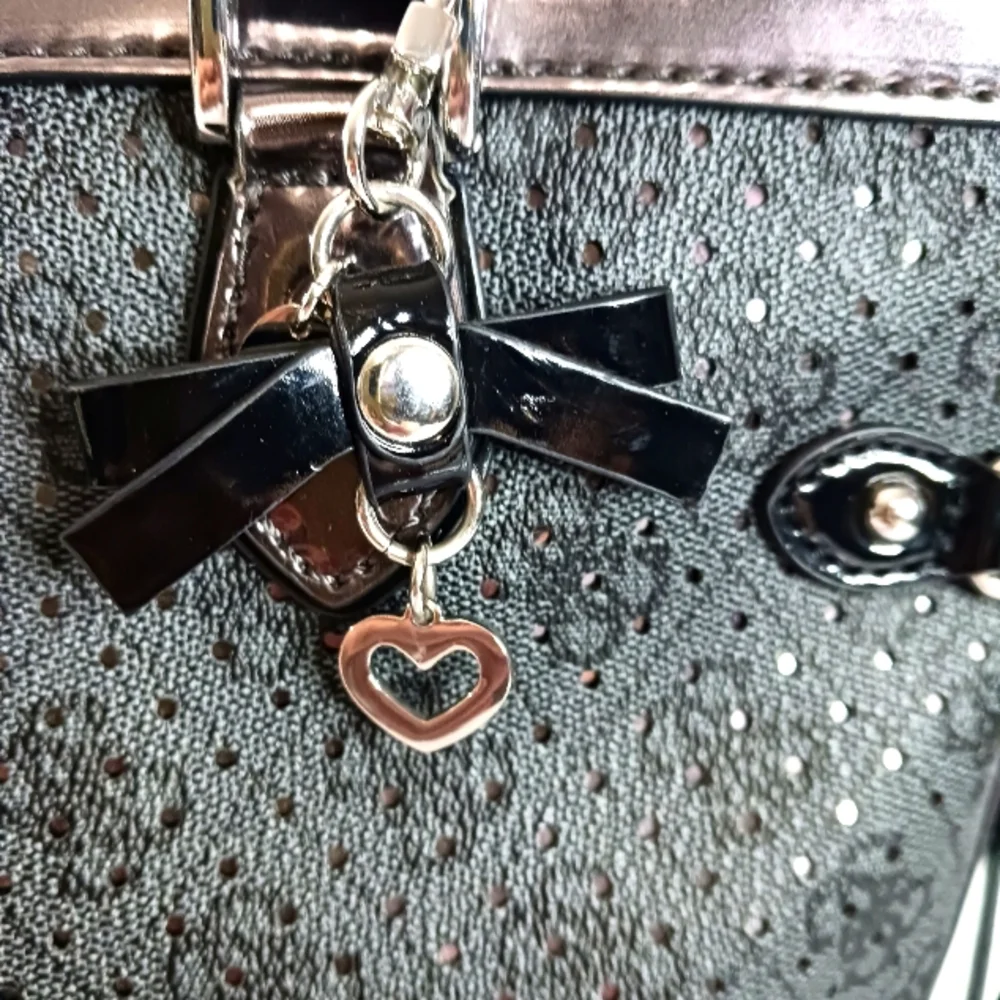 Guess Black and Silver Tote with Structured Design - Picture 11 of 13